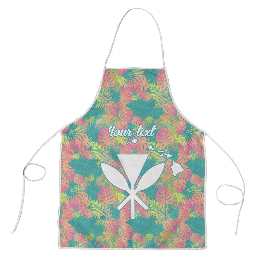 Personalised Seamless Hawaiian Quilt Pattern Apron Hawaii Culture Palm Leaf Tropical LT9 Beige - Polynesian Pride