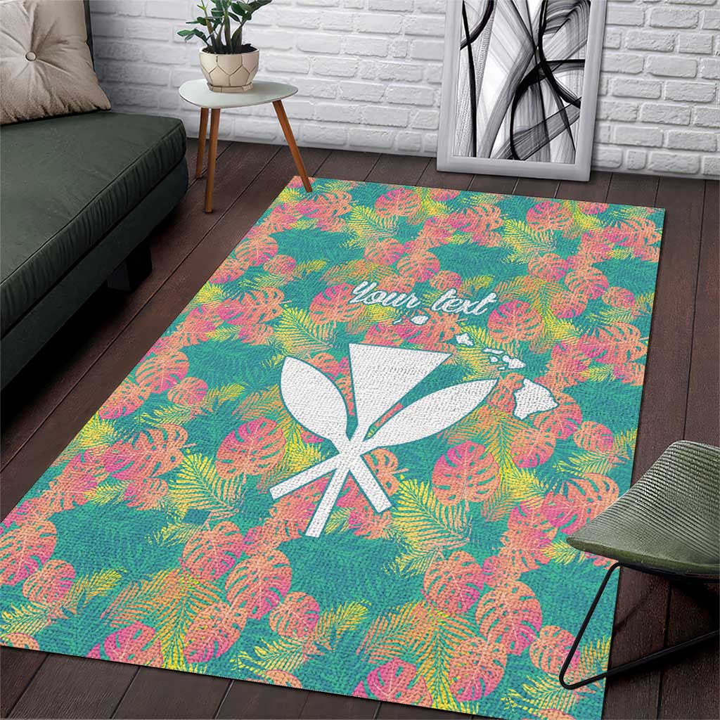 Personalised Seamless Hawaiian Quilt Pattern Area Rug Hawaii Culture Palm Leaf Tropical LT9 Beige - Polynesian Pride