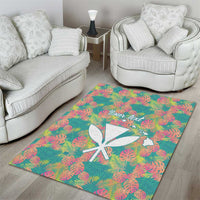 Personalised Seamless Hawaiian Quilt Pattern Area Rug Hawaii Culture Palm Leaf Tropical LT9 - Polynesian Pride