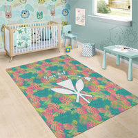 Personalised Seamless Hawaiian Quilt Pattern Area Rug Hawaii Culture Palm Leaf Tropical LT9 - Polynesian Pride
