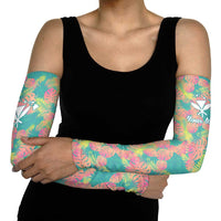 Personalised Seamless Hawaiian Quilt Pattern Arm Sleeves Hawaii Culture Palm Leaf Tropical LT9 - Polynesian Pride