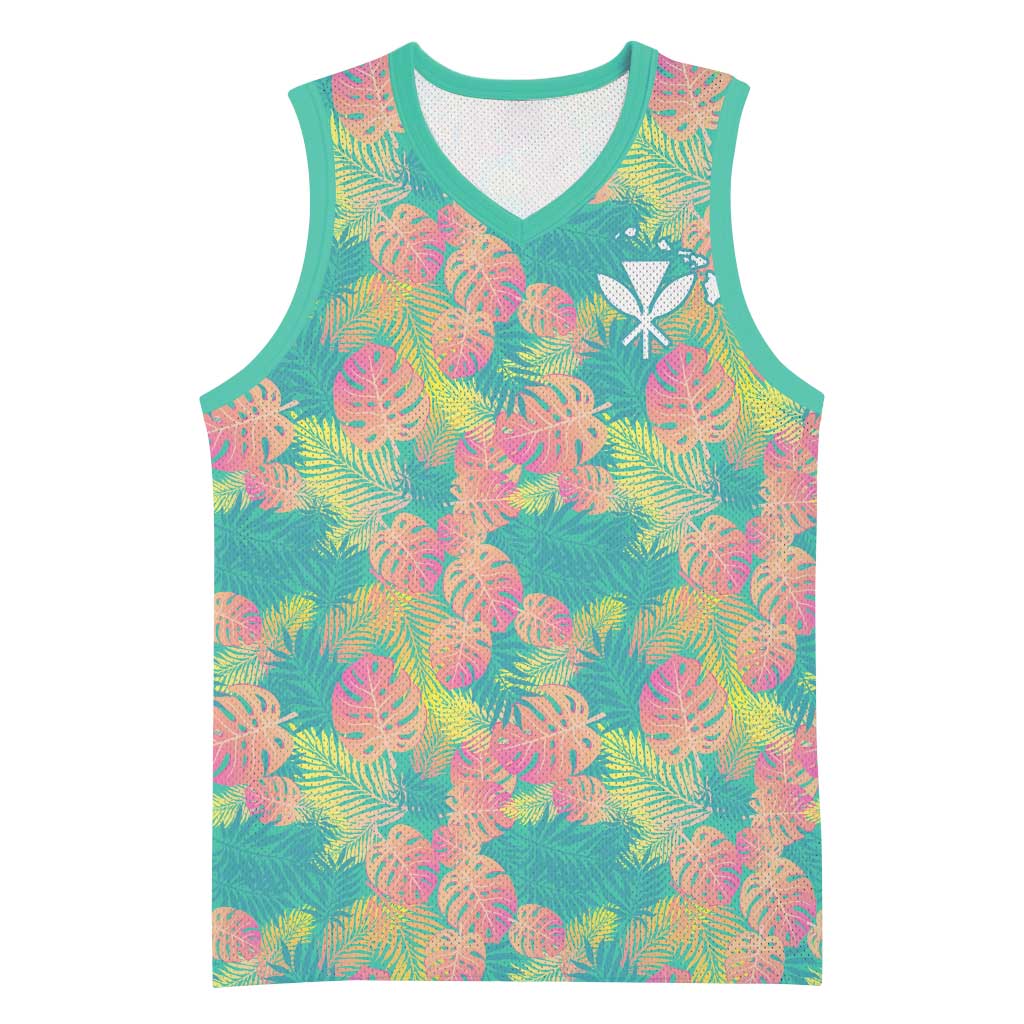 Personalised Seamless Hawaiian Quilt Pattern Basketball Jersey Hawaii Culture Palm Leaf Tropical LT9 Unisex Beige - Polynesian Pride