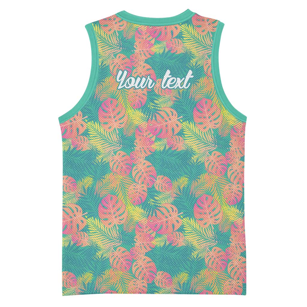 Personalised Seamless Hawaiian Quilt Pattern Basketball Jersey Hawaii Culture Palm Leaf Tropical LT9 - Polynesian Pride