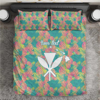 Personalised Seamless Hawaiian Quilt Pattern Bedding Set Hawaii Culture Palm Leaf Tropical LT9 Beige - Polynesian Pride