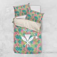 Personalised Seamless Hawaiian Quilt Pattern Bedding Set Hawaii Culture Palm Leaf Tropical LT9 US Twin 172cm x 218cm Beige - Polynesian Pride