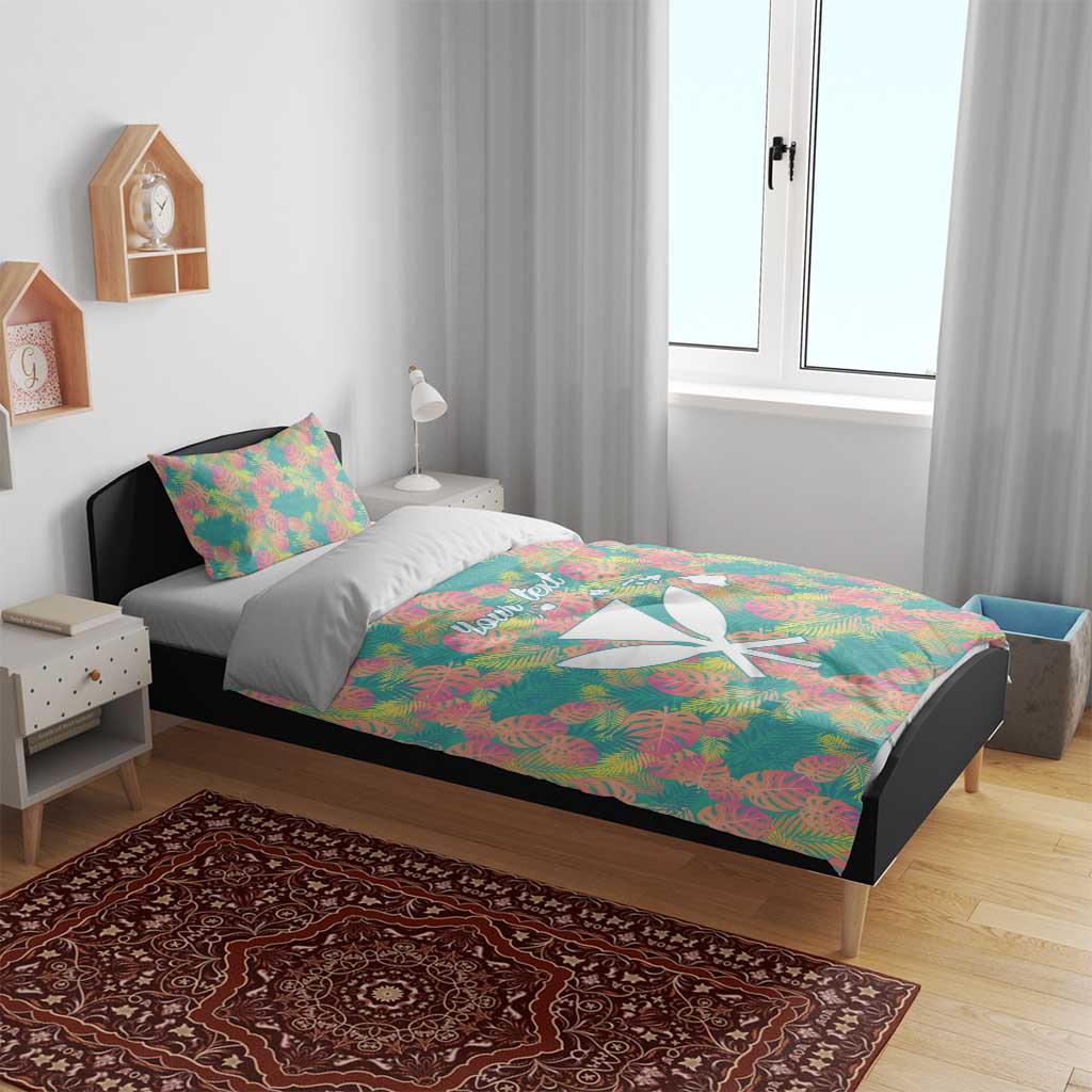 Personalised Seamless Hawaiian Quilt Pattern Bedding Set Hawaii Culture Palm Leaf Tropical LT9 - Polynesian Pride
