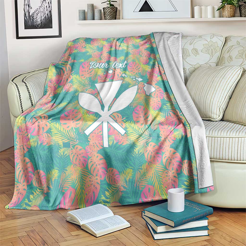 Personalised Seamless Hawaiian Quilt Pattern Blanket Hawaii Culture Palm Leaf Tropical LT9 Beige - Polynesian Pride