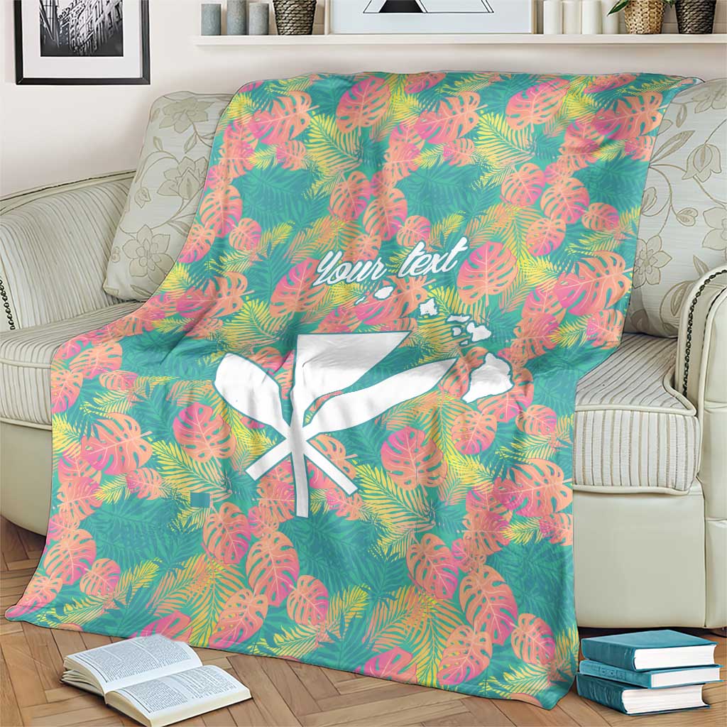 Personalised Seamless Hawaiian Quilt Pattern Blanket Hawaii Culture Palm Leaf Tropical LT9 - Polynesian Pride