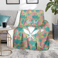 Personalised Seamless Hawaiian Quilt Pattern Blanket Hawaii Culture Palm Leaf Tropical LT9 - Polynesian Pride