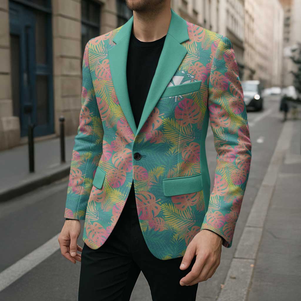 Personalised Seamless Hawaiian Quilt Pattern Blazer Hawaii Culture Palm Leaf Tropical LT9 - Polynesian Pride