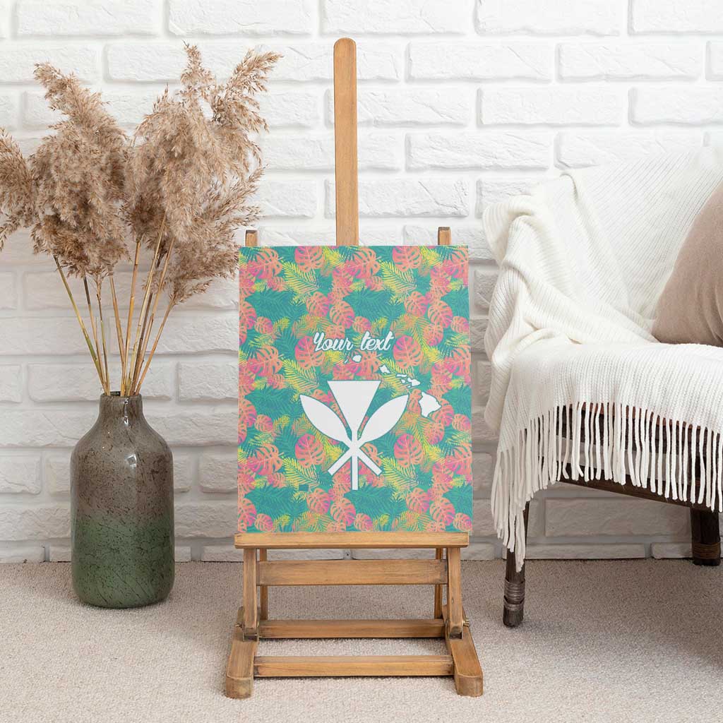 Personalised Seamless Hawaiian Quilt Pattern Canvas Wall Art Hawaii Culture Palm Leaf Tropical LT9 - Polynesian Pride