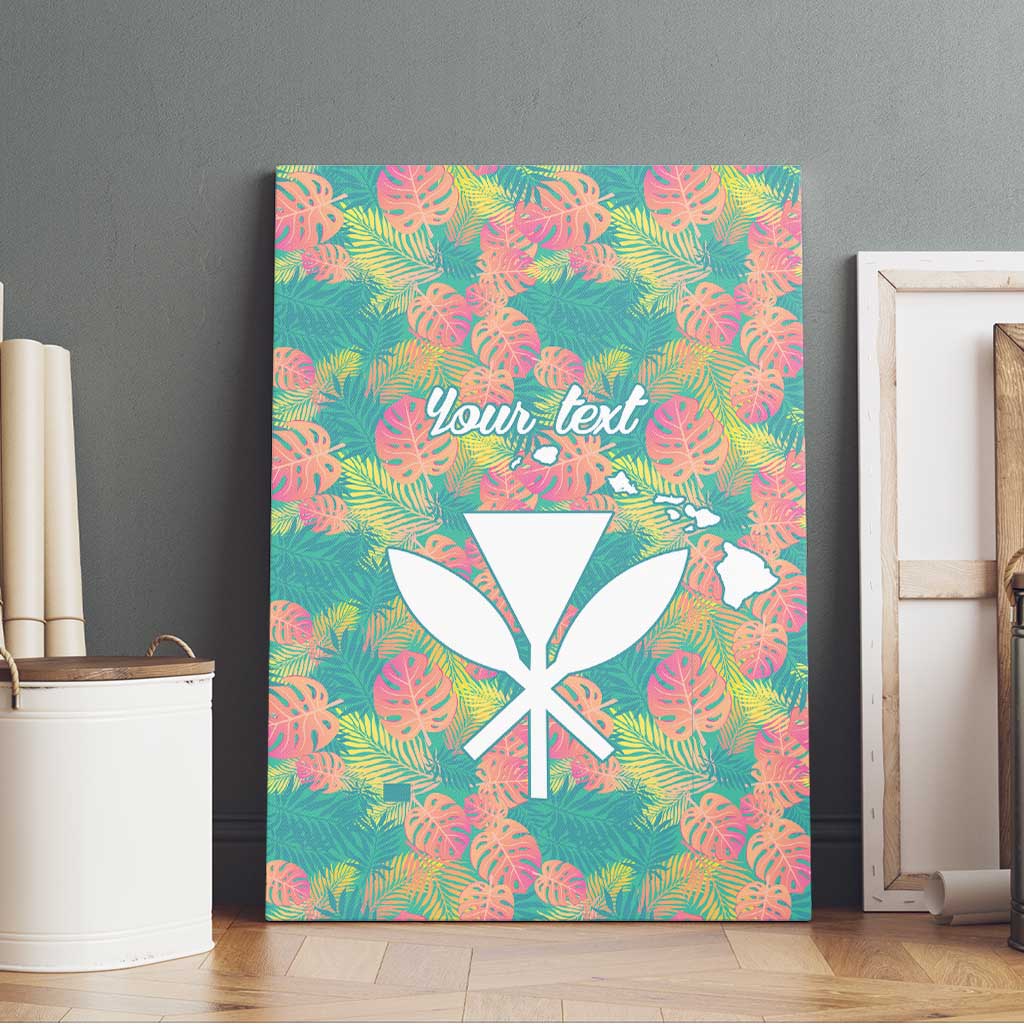 Personalised Seamless Hawaiian Quilt Pattern Canvas Wall Art Hawaii Culture Palm Leaf Tropical LT9 - Polynesian Pride