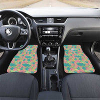 Personalised Seamless Hawaiian Quilt Pattern Car Mats Hawaii Culture Palm Leaf Tropical LT9 Set 2pcs - Front Beige - Polynesian Pride