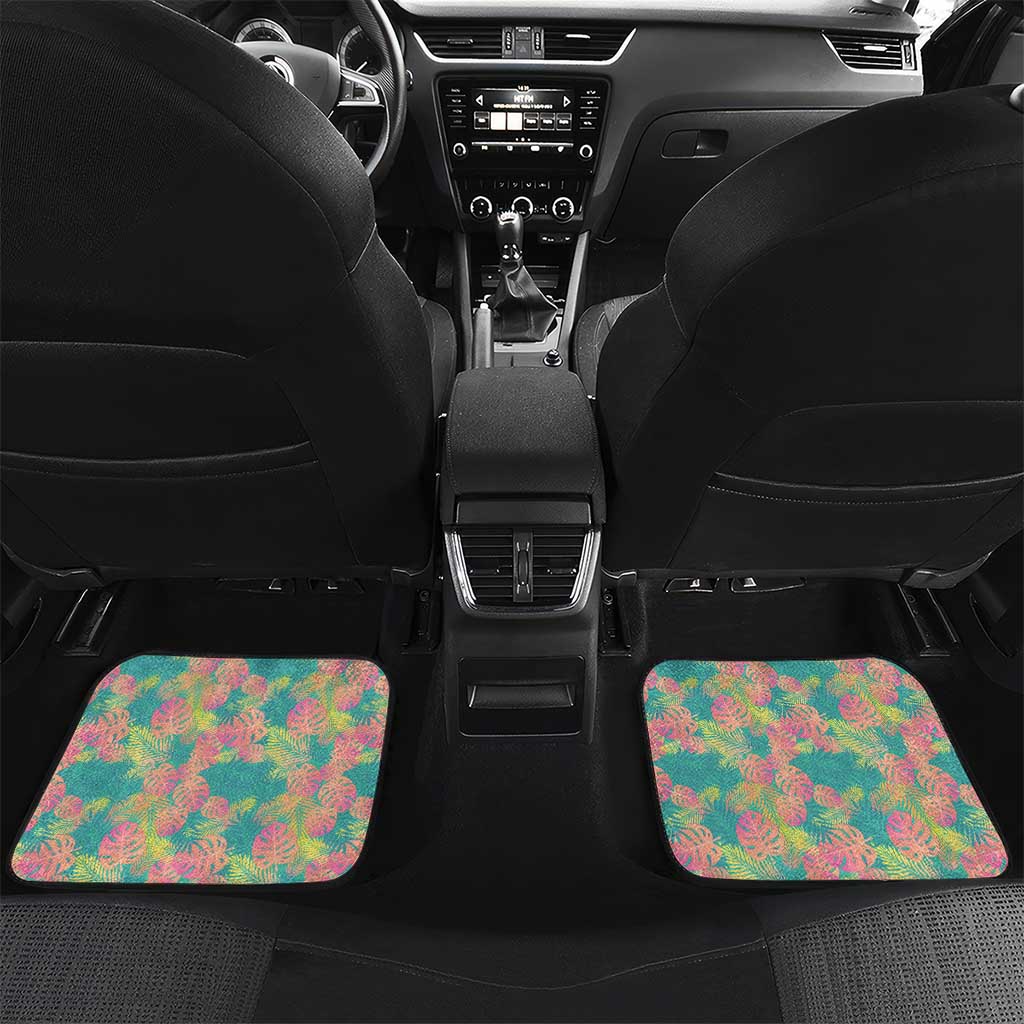 Personalised Seamless Hawaiian Quilt Pattern Car Mats Hawaii Culture Palm Leaf Tropical LT9 Set 2pcs - Back Beige - Polynesian Pride
