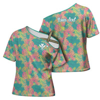 Personalised Seamless Hawaiian Quilt Pattern Cross Shoulder Shirt Hawaii Culture Palm Leaf Tropical LT9 - Polynesian Pride