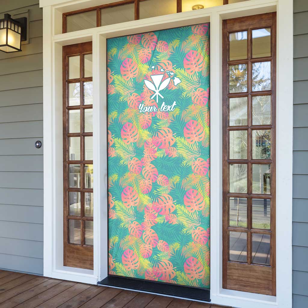 Personalised Seamless Hawaiian Quilt Pattern Door Cover Hawaii Culture Palm Leaf Tropical LT9 - Polynesian Pride