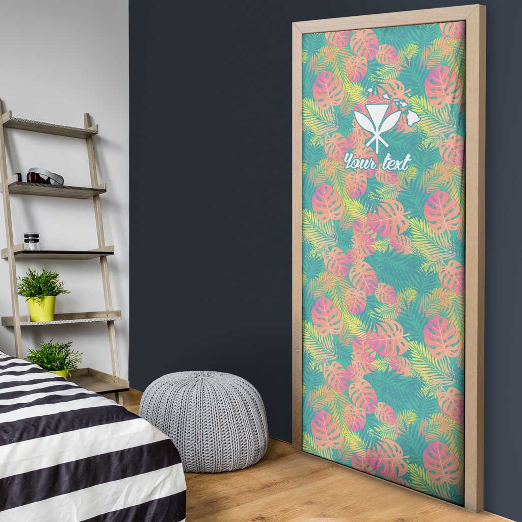 Personalised Seamless Hawaiian Quilt Pattern Door Cover Hawaii Culture Palm Leaf Tropical LT9 - Polynesian Pride