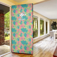 Personalised Seamless Hawaiian Quilt Pattern Door Cover Hawaii Culture Palm Leaf Tropical LT9 - Polynesian Pride
