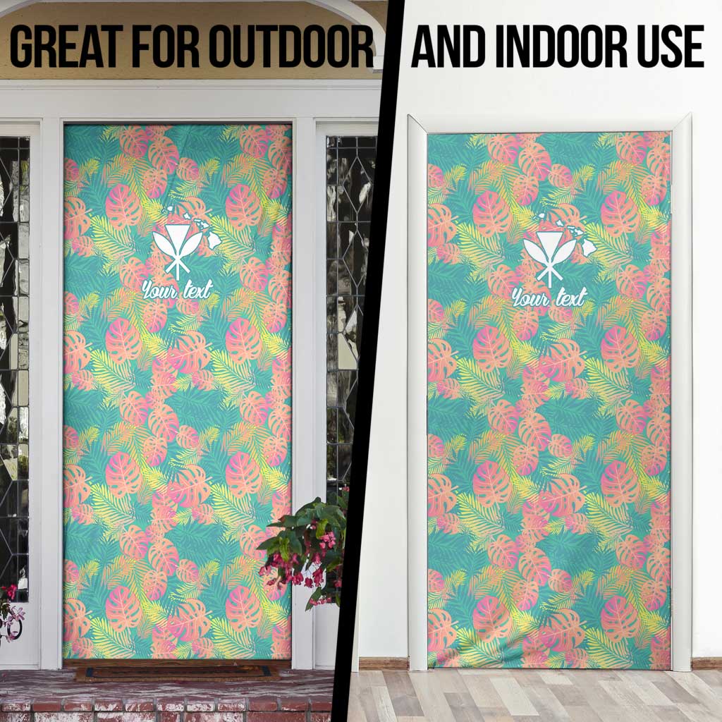 Personalised Seamless Hawaiian Quilt Pattern Door Cover Hawaii Culture Palm Leaf Tropical LT9 - Polynesian Pride