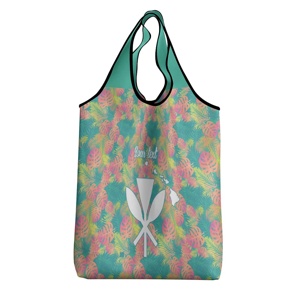 Personalised Seamless Hawaiian Quilt Pattern Grocery Bag Hawaii Culture Palm Leaf Tropical LT9 - Polynesian Pride