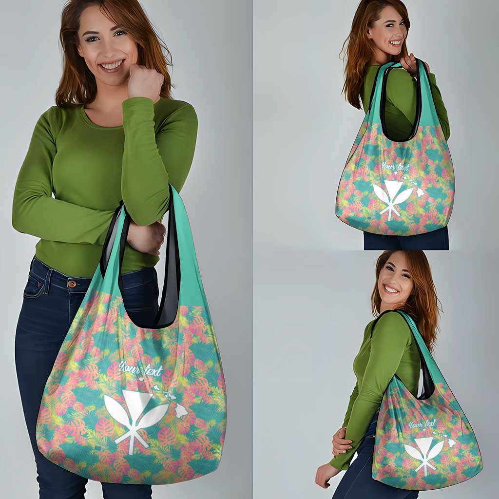 Personalised Seamless Hawaiian Quilt Pattern Grocery Bag Hawaii Culture Palm Leaf Tropical LT9 - Polynesian Pride