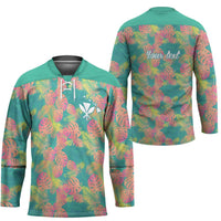 Personalised Seamless Hawaiian Quilt Pattern Hockey Jersey Hawaii Culture Palm Leaf Tropical LT9 - Polynesian Pride