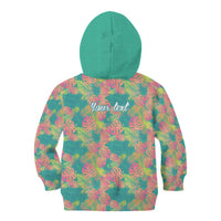 Personalised Seamless Hawaiian Quilt Pattern Kid Hoodie Hawaii Culture Palm Leaf Tropical LT9 - Polynesian Pride