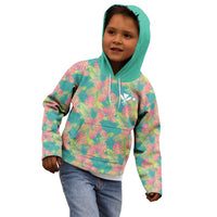 Personalised Seamless Hawaiian Quilt Pattern Kid Hoodie Hawaii Culture Palm Leaf Tropical LT9 - Polynesian Pride