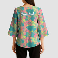 Personalised Seamless Hawaiian Quilt Pattern Kimono Sleeve Blouse Hawaii Culture Palm Leaf Tropical LT9 - Polynesian Pride