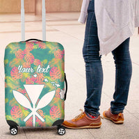 Personalised Seamless Hawaiian Quilt Pattern Luggage Cover Hawaii Culture Palm Leaf Tropical LT9 Beige - Polynesian Pride