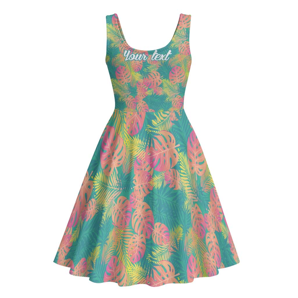 Personalised Seamless Hawaiian Quilt Pattern Midi Dress Hawaii Culture Palm Leaf Tropical LT9 - Polynesian Pride