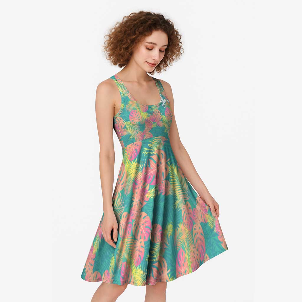 Personalised Seamless Hawaiian Quilt Pattern Midi Dress Hawaii Culture Palm Leaf Tropical LT9 - Polynesian Pride