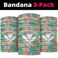 Personalised Seamless Hawaiian Quilt Pattern Neck Gaiter Hawaii Culture Palm Leaf Tropical LT9 package One Size: 25*50cm Beige - Polynesian Pride