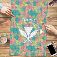 Personalised Seamless Hawaiian Quilt Pattern Puzzle Hawaii Culture Palm Leaf Tropical LT9 Beige - Polynesian Pride