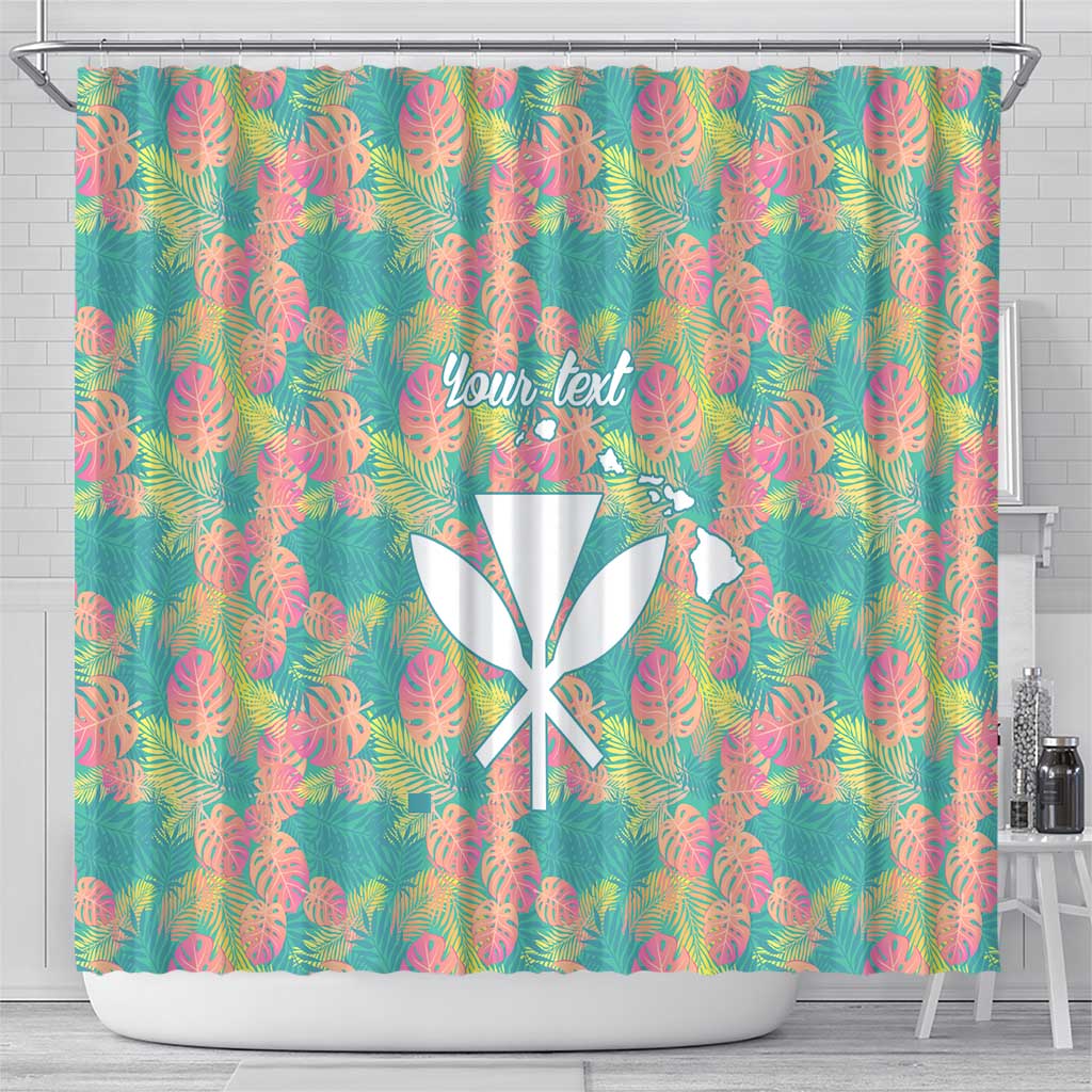 Personalised Seamless Hawaiian Quilt Pattern Shower Curtain Hawaii Culture Palm Leaf Tropical LT9 - Polynesian Pride