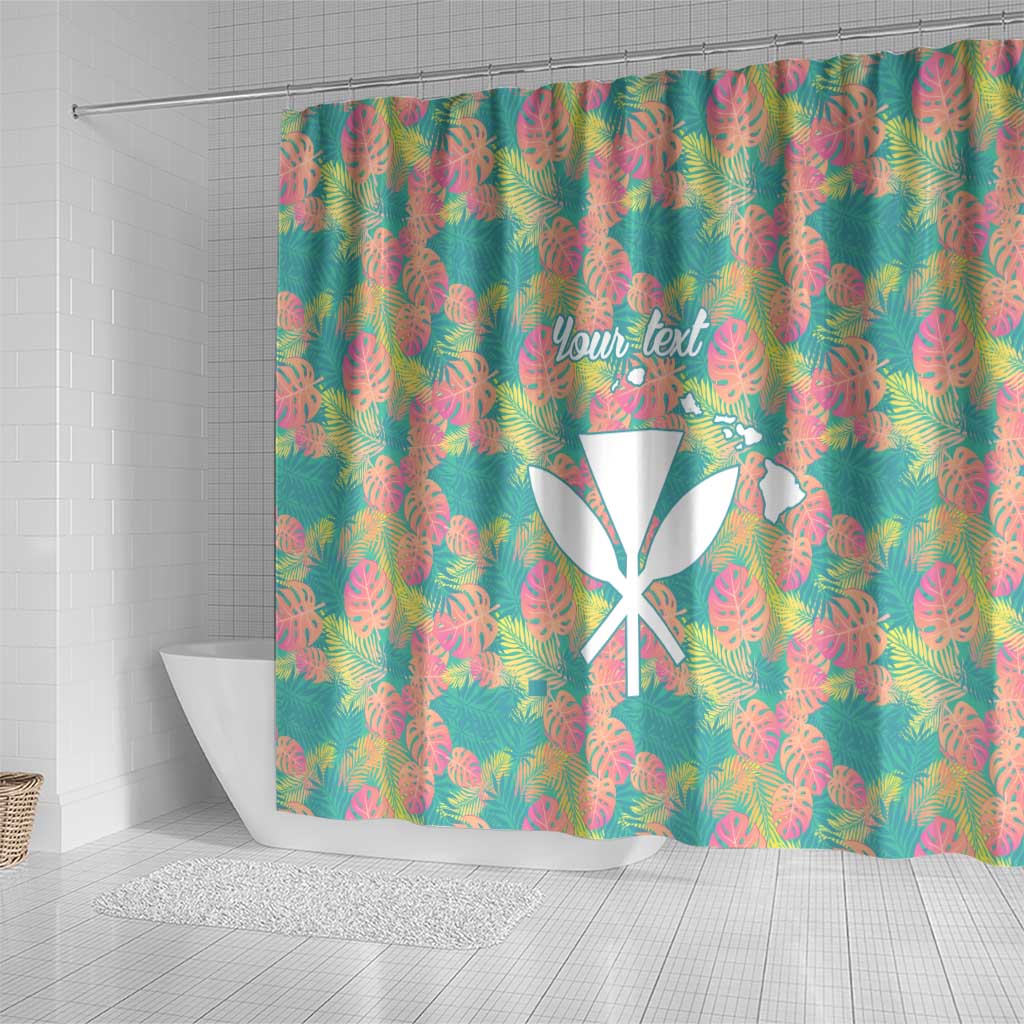 Personalised Seamless Hawaiian Quilt Pattern Shower Curtain Hawaii Culture Palm Leaf Tropical LT9 - Polynesian Pride