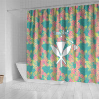 Personalised Seamless Hawaiian Quilt Pattern Shower Curtain Hawaii Culture Palm Leaf Tropical LT9 - Polynesian Pride