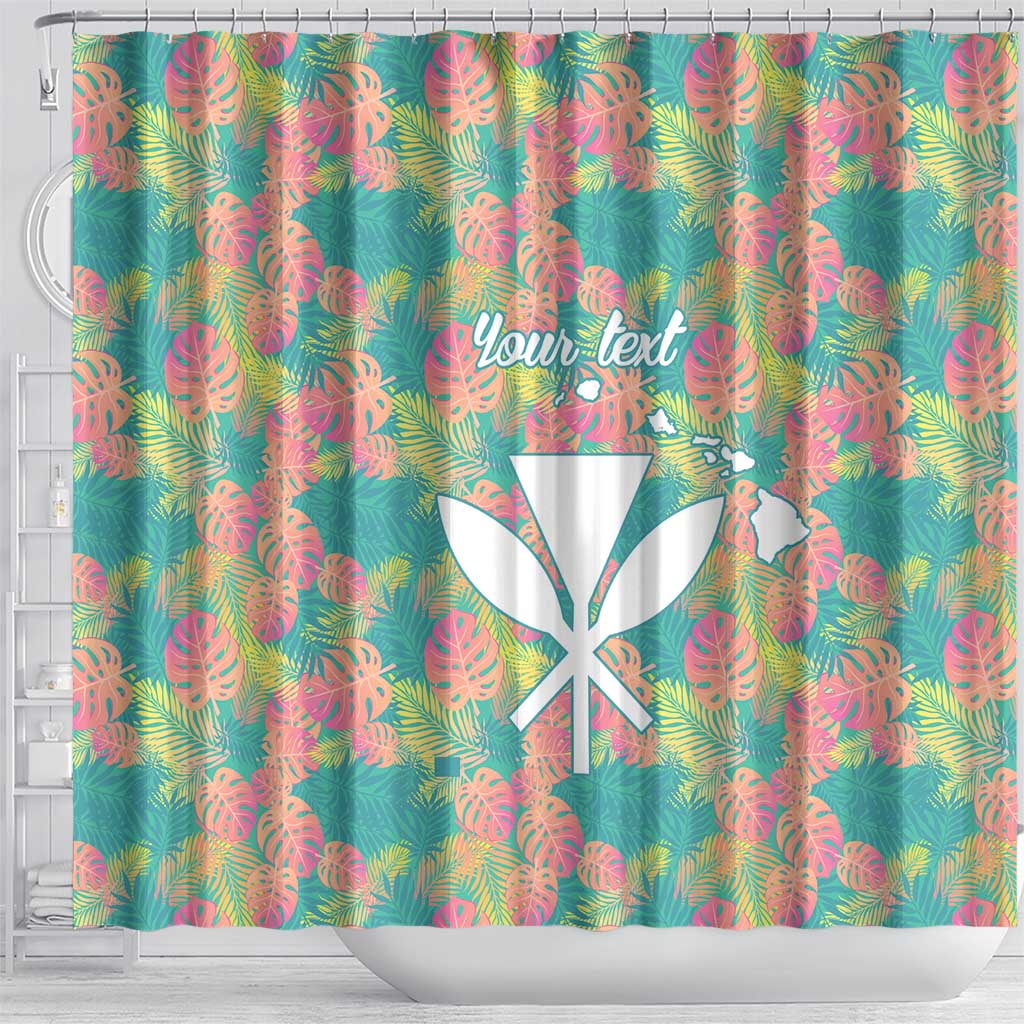 Personalised Seamless Hawaiian Quilt Pattern Shower Curtain Hawaii Culture Palm Leaf Tropical LT9 - Polynesian Pride