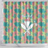 Personalised Seamless Hawaiian Quilt Pattern Shower Curtain Hawaii Culture Palm Leaf Tropical LT9 - Polynesian Pride