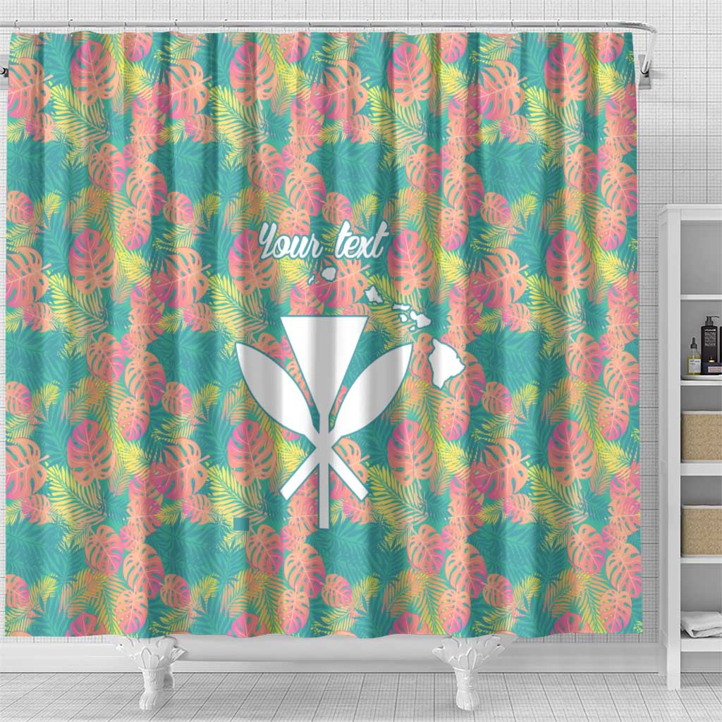 Personalised Seamless Hawaiian Quilt Pattern Shower Curtain Hawaii Culture Palm Leaf Tropical LT9 - Polynesian Pride