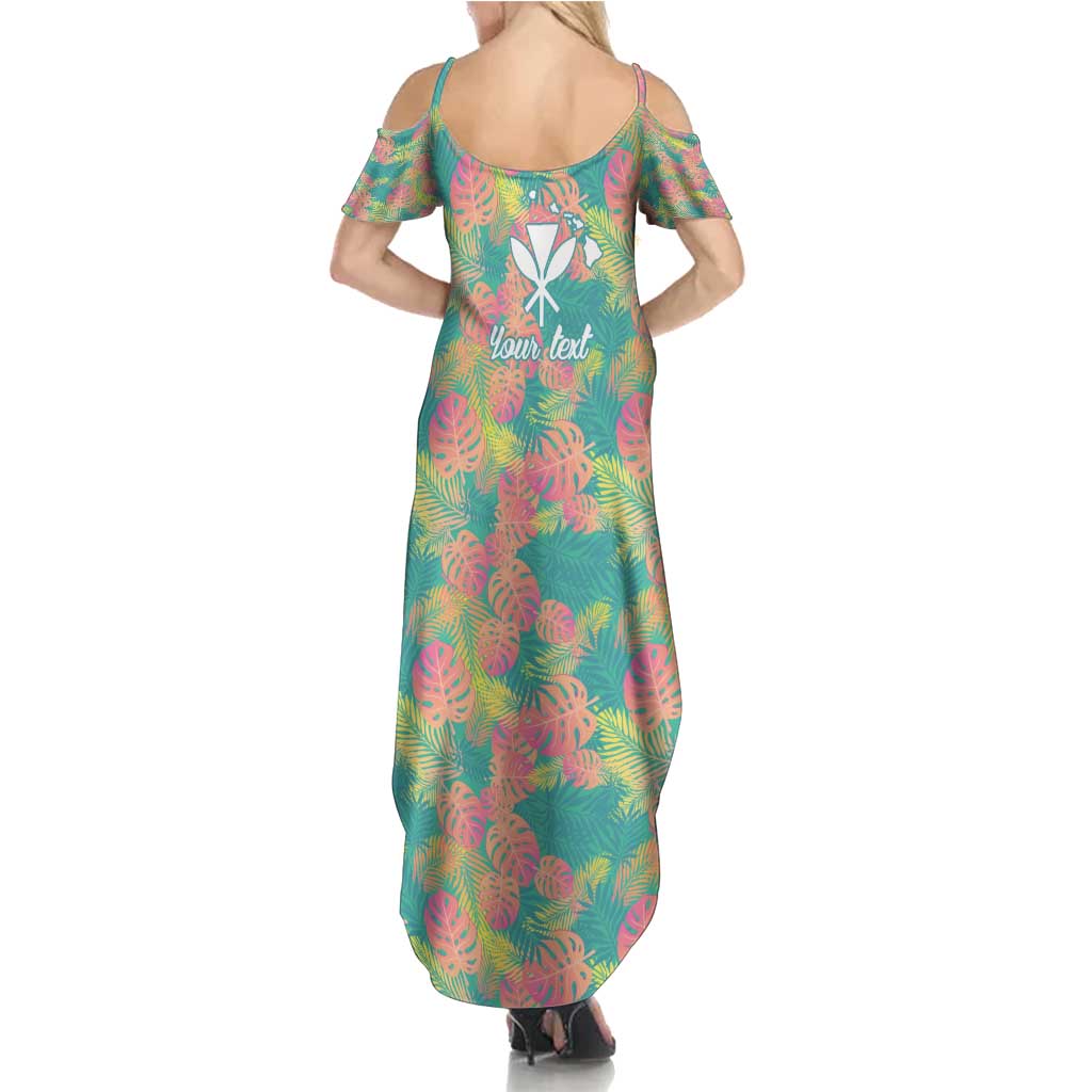 Personalised Seamless Hawaiian Quilt Pattern Summer Maxi Dress Hawaii Culture Palm Leaf Tropical LT9 - Polynesian Pride