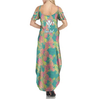 Personalised Seamless Hawaiian Quilt Pattern Summer Maxi Dress Hawaii Culture Palm Leaf Tropical LT9 - Polynesian Pride
