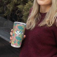 Personalised Seamless Hawaiian Quilt Pattern Tumbler Cup Hawaii Culture Palm Leaf Tropical LT9 - Polynesian Pride