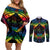 tonga-lgbt-couples-matching-off-shoulder-short-dress-and-long-sleeve-button-shirts-love-is-love-ngatu-rainbow-water-color