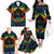 Tonga LGBT Family Matching Off Shoulder Long Sleeve Dress and Hawaiian Shirt Love Is Love Ngatu Rainbow Water Color LT9 - Polynesian Pride