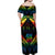 Tonga LGBT Family Matching Off Shoulder Maxi Dress and Hawaiian Shirt Love Is Love Ngatu Rainbow Water Color LT9 - Polynesian Pride