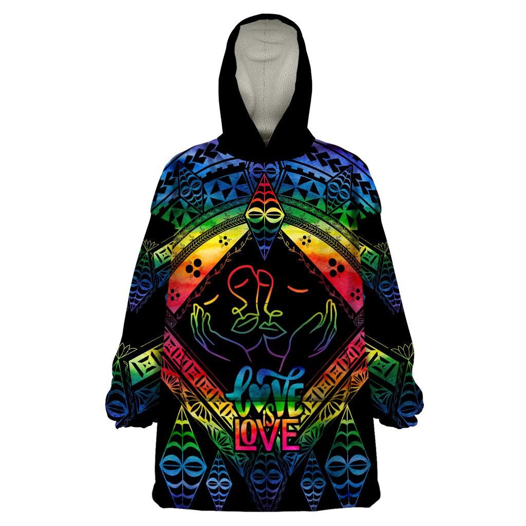 tonga-lgbt-wearable-blanket-hoodie-love-is-love-ngatu-rainbow-water-color