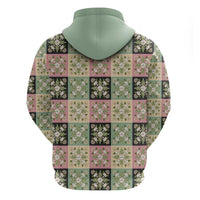 Seamless Pattern Maile and Pikake Lei Hoodie Squares Maile Leaf LT9 - Polynesian Pride