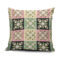 Seamless Pattern Maile and Pikake Lei Pillow Cover Squares Maile Leaf LT9 Green - Polynesian Pride