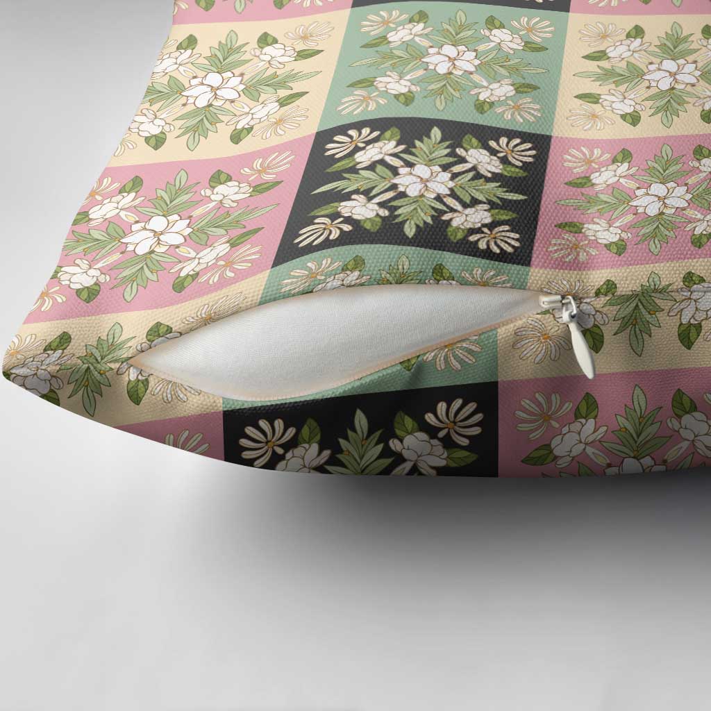 Seamless Pattern Maile and Pikake Lei Pillow Cover Squares Maile Leaf LT9 - Polynesian Pride